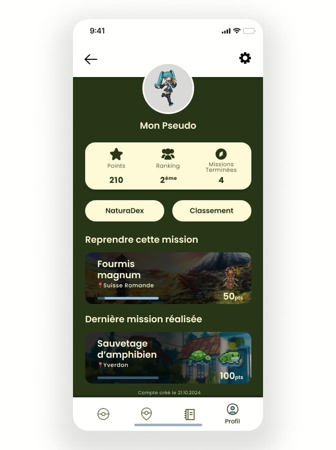 Page profil
